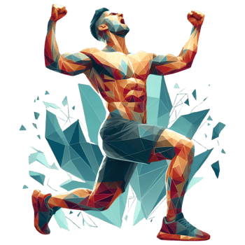 AI generated Illustration of an athlete celebrating a victory png