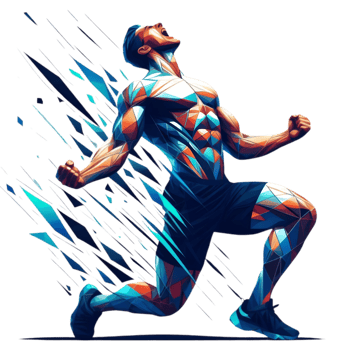 AI generated Illustration of an athlete celebrating a victory png