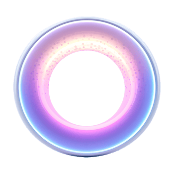 AI generated Colorful Neon Circle on Transparent background - Ai Generated png