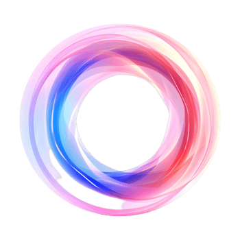AI generated Colorful Neon Circle on Transparent background - Ai Generated png