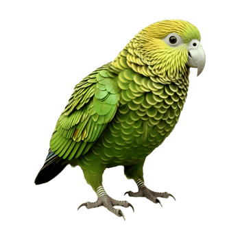 AI generated Green Parrot on Transparent background - Ai Generated png