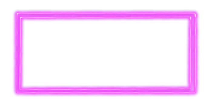 Neon pink frame isolated on transparent background png