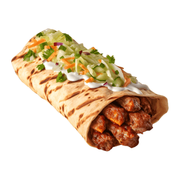 AI generated Loaded Shawarma on Transparent background - Ai Generated png