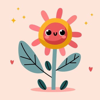 Cute flower in the garden vector