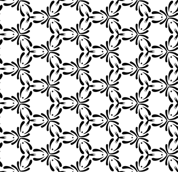 Black seamless abstract pattern. Overlay for background and backdrop. Ornamental design. PNG graphic illustration with transparent background.