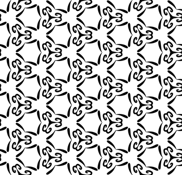 Black seamless abstract pattern. Overlay for background and backdrop. Ornamental design. PNG graphic illustration with transparent background.