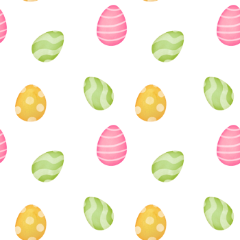 seamless pattern with plants, branches, eggs. happy Easter greeting card. bright cute Clipart, Paschal illustration on transparent background in watercolor style. Christian church holiday Easter png
