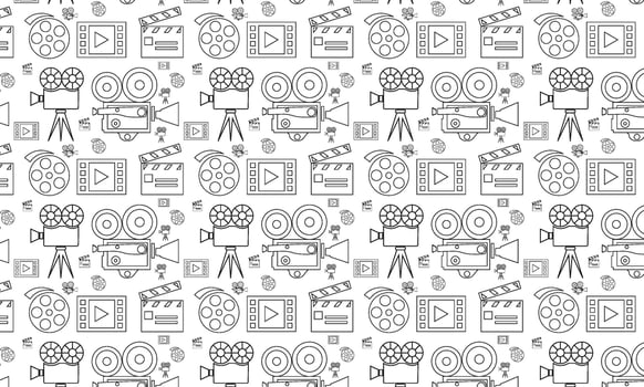 Vector Library and Online Library pattern. Library and Online Library seamless background
