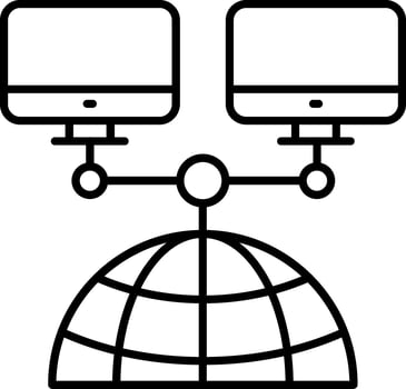 Network Line Icon vector