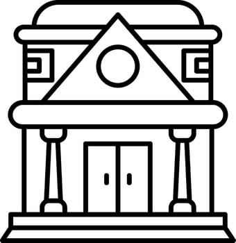 Museum Line Icon vector