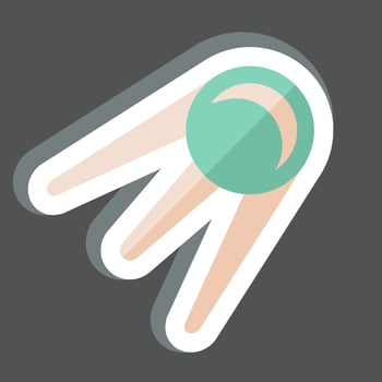 Sticker Sputnik. related to Satellite symbol. simple design editable. simple illustration vector