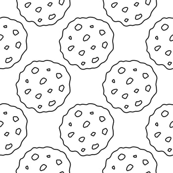 cookie chocolate day sweet food snack pattern vector