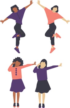 International Women Day Icons. Isolated On White Background vector