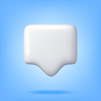 3D White Blank Speech Bubble Isolated vector