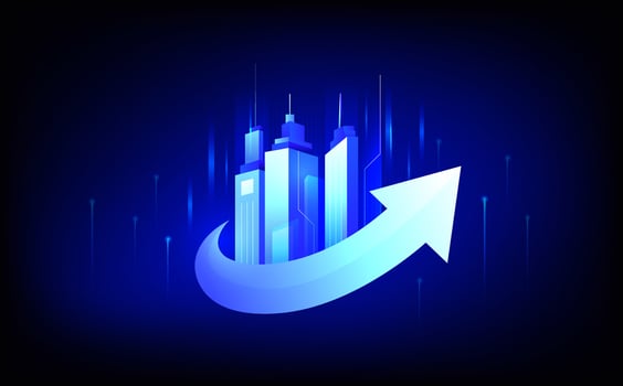 The Future of Real Estate Investing concept illustration vector
