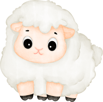 watercolor farm sheep png