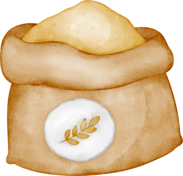 watercolor farm rice sack png