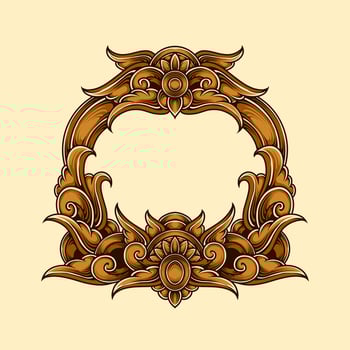 carved decorative ornaments illustration vector