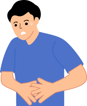 stomachache symptom person concept or man holding his stomach png