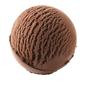 AI generated Chocolate ice cream ball Isolated on white background png