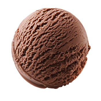 AI generated Chocolate ice cream ball Isolated on white background png