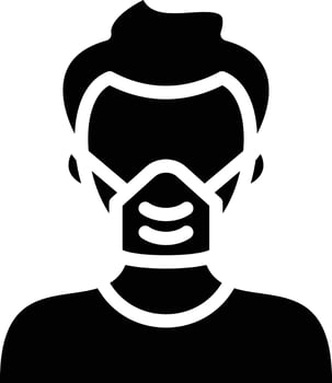 Man Wearing Mask Vector Icon