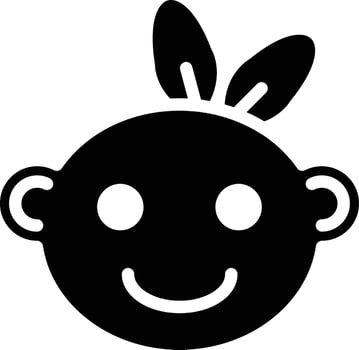 Baby Girl Vector Icon