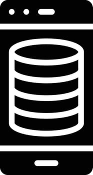 Smartphone Database Vector Icon