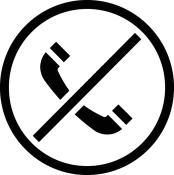 No Phone Vector Icon