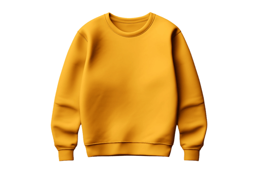 AI generated Mustard Yellow Sweater Style on a transparent background. png