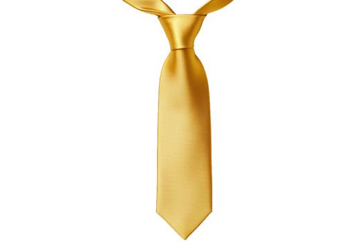 AI generated Golden Tie Elegance on a transparent background. png