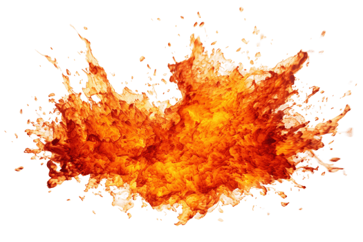 AI generated Fire Explosion Power on a transparent background. png