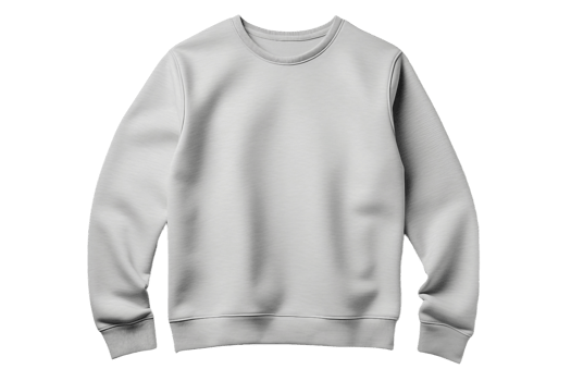 AI generated Gray Crewneck Comfort on a transparent background. png