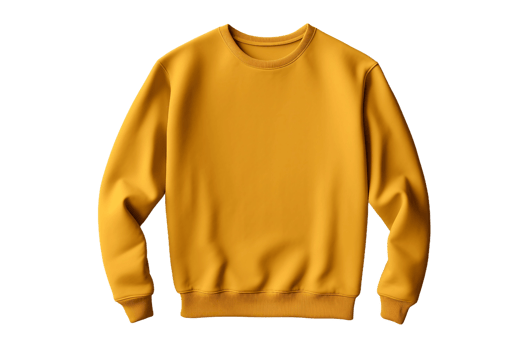 AI generated Mustard Yellow Sweater Style on a transparent background. png