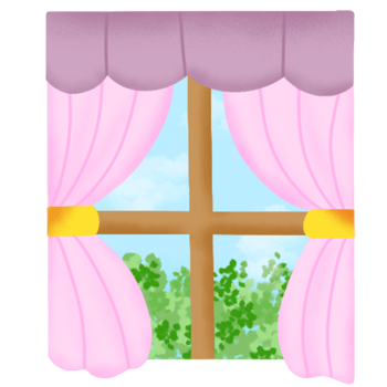 garden view behind the window png