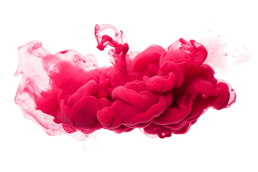 AI generated Ruby smoke on transparent background. png