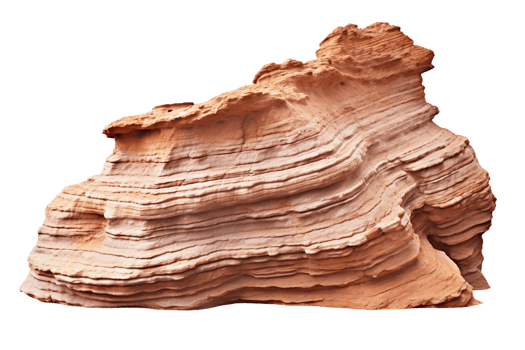 AI generated Sandstone Formation on transparent background. png