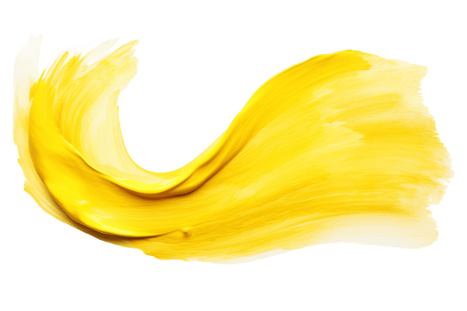 AI generated Yellow Watercolor brushstroke on transparent background. png