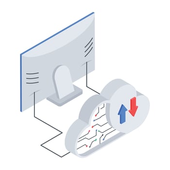 Wireless Technology Isometric Icon vector