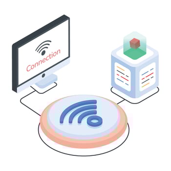 5G Technology Isometric Icon vector