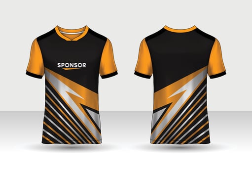 t-shirt sport design template, Soccer jersey mockup for football club. uniform front and back view. vector