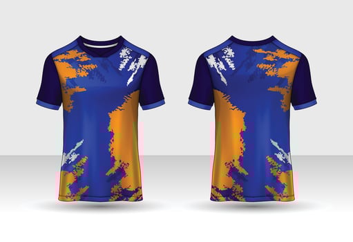t-shirt sport design template, Soccer jersey mockup for football club. uniform front and back view. vector