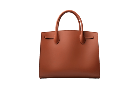 AI generated Blank Leather Handbag Mockup on transparent background. png