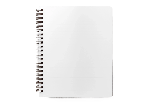 AI generated Blank Notebook Mockup on transparent background. png