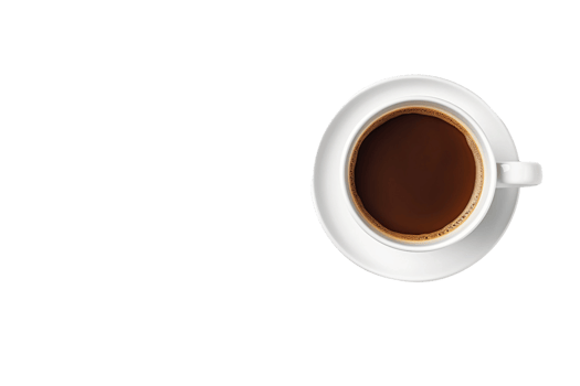AI generated Coffee Cup and Copy Space on transparent background. png