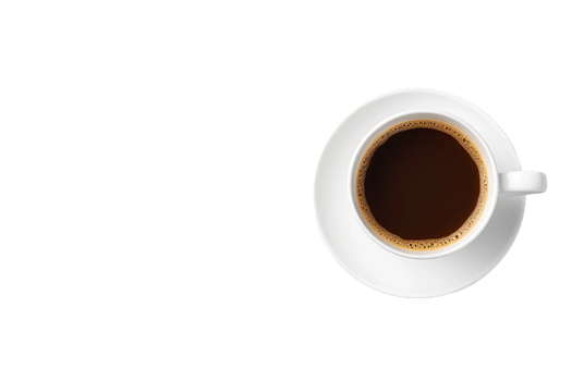 AI generated Coffee Cup and Copy Space on transparent background. png