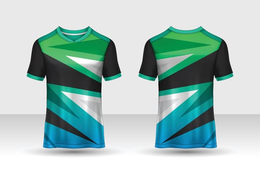 t-shirt sport design template, Soccer jersey mockup for football club. uniform front and back view. vector