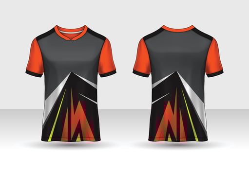 t-shirt sport design template, Soccer jersey mockup for football club. uniform front and back view. vector