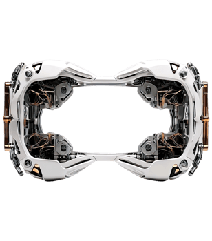 AI generated frame with robotic style png