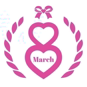 Happy Women's Day March 8 greeting card vector